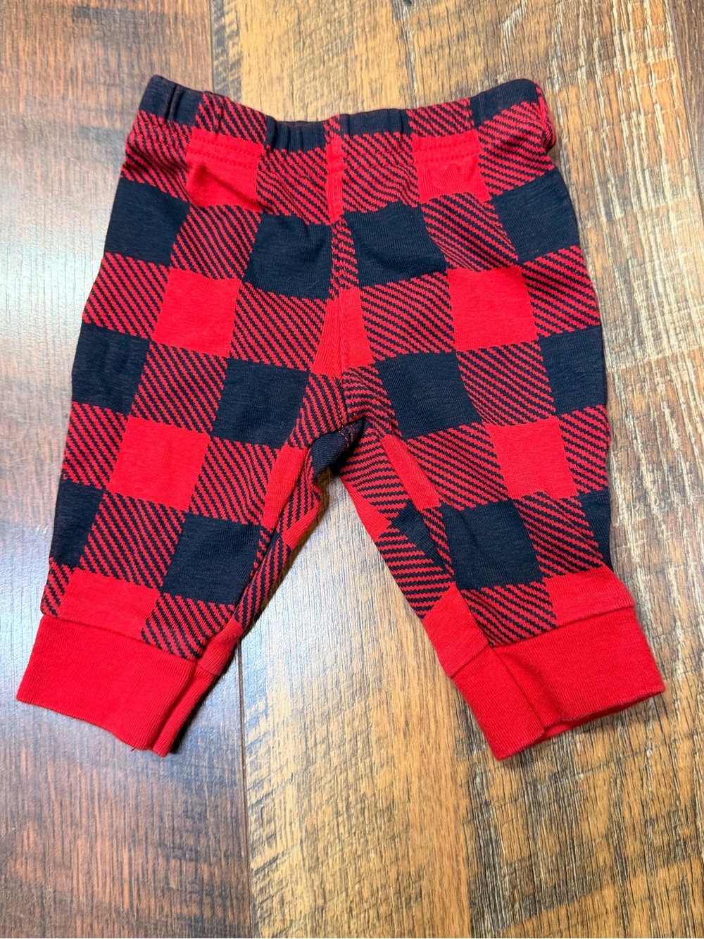 Carter's Red and Black Plaid Santa Pajama Bottoms